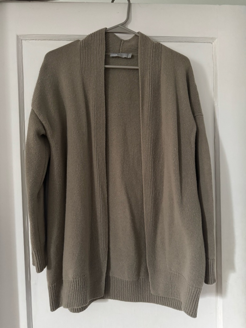 Vince Cashmere Open-Front Gray Women's Cardigan Sweater